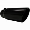 MBRP Black Angled Rolled End Single Wall Exhaust Tip (4" Inlet, 5" Outlet) T5051BLK MBRP Black Angled Rolled End Single Wall Exhaust Tip (4" Inlet, 5" Outlet) T5051BLK